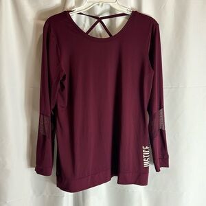 Justice maroon top size 18/20